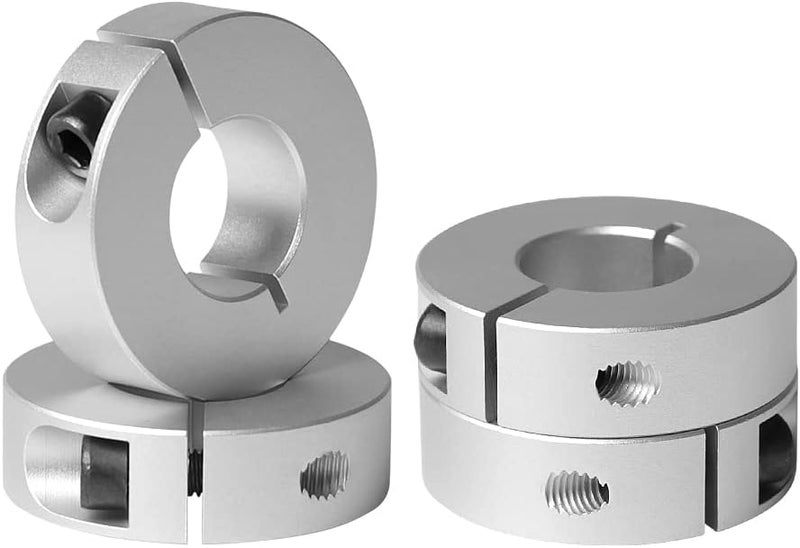 Sinoblu Store 6mm Shaft Collar Aluminum Shaft Locking Collar, 6mm Bore Size, 20mm OD, with M4 Set Screw, 10mm Thickness (Pack of 4) - Image 1